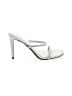 Nine West White Silver Sandals Size 8 1/2 - photo 1