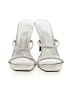 Nine West White Silver Sandals Size 8 1/2 - photo 2
