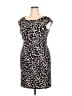 Catherine Malandrino Animal Print Black Cocktail Dress Size 18 - photo 1