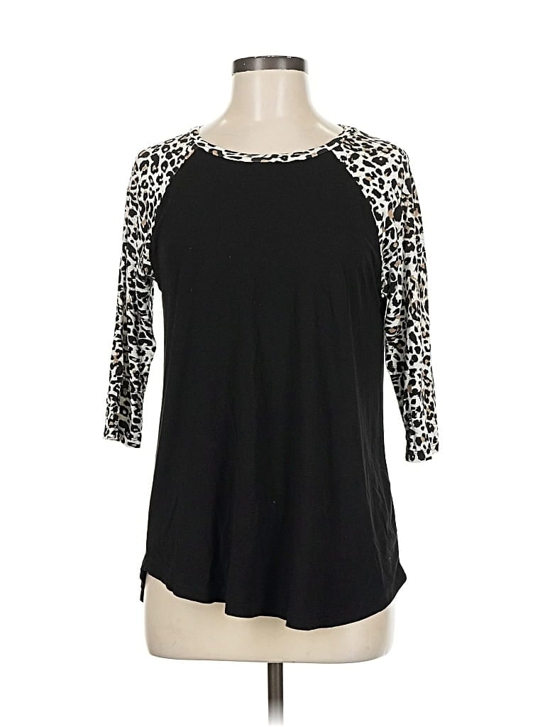 Pre-owned Sweet Romeo 3/4 Sleeve T-shirt In Black