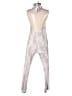 Olivaceous 100% Rayon Metallic Silver Jumpsuit Size M - photo 2