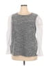 Lane Bryant Gray Long Sleeve Blouse Size 18 - 20 Plus - photo 1