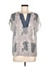 CAbi Gray Short Sleeve Blouse Size M - photo 1