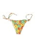 Unbranded Floral Yellow Orange Swimsuit Bottoms Size M - photo 2