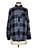 Rails 100% Rayon Plaid Blue Long Sleeve Button-Down Shirt Size XS - photo 1