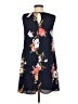 Blue Rain 100% Polyester Floral Blue Casual Dress Size S - photo 2