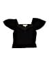 Joie 100% Polyester Black Short Sleeve Top Size 0 - photo 1