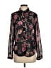 Best Mountain Floral Black Long Sleeve Blouse Size S - photo 1