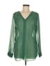 CAbi 100% Polyester Green Long Sleeve Blouse Size M - photo 1