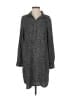 Lou & Grey 100% Polyester Tweed Gray Casual Dress Size S - photo 1
