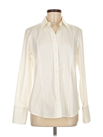PaperWhite Long Sleeve Blouse (view 1)
