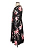 Tickled Teal Floral Black Casual Dress Size S - photo 5