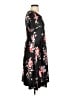 Tickled Teal Floral Black Casual Dress Size S - photo 4