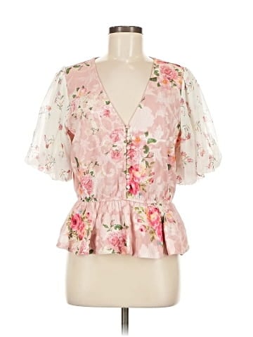 Hemant & Nandita Short Sleeve Blouse (view 1)