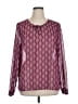cruel 100% Polyester Burgundy Long Sleeve Blouse Size XL - photo 1