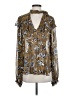 BCBGMAXAZRIA 100% Polyester Brown Long Sleeve Blouse Size S - photo 1