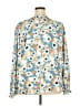 Joie 100% Polyester Blue Long Sleeve Blouse Size XXL - photo 2