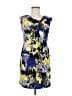 Donna Ricco 100% Polyester Print Blue Cocktail Dress Size 6 (petite) - photo 1