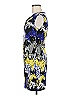 Donna Ricco 100% Polyester Print Blue Cocktail Dress Size 6 (petite) - photo 5