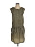 Caslon 100% Polyester Houndstooth Green Gold Casual Dress Size S - photo 1