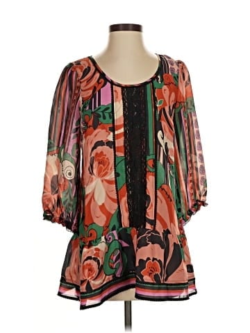 Odille 3/4 Sleeve Silk Top (view 1)
