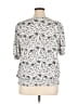 MELLODAY Silver Short Sleeve Blouse Size 1X - photo 2