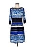 Donna Morgan Print Blue Casual Dress Size 8 - photo 1