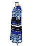 Donna Morgan Print Blue Casual Dress Size 8 - photo 5