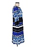 Donna Morgan Print Blue Casual Dress Size 8 - photo 4