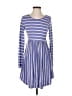 HiMONE Stripes Blue Casual Dress Size XS - photo 1
