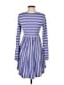 HiMONE Stripes Blue Casual Dress Size XS - photo 2