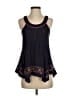 Floreat 100% Rayon Purple Black Sleeveless Blouse Size 2 - photo 1