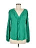 Leyla 100% Rayon Green Long Sleeve Blouse Size M - photo 1