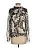 French Connection 100% Polyester Silver Long Sleeve Blouse Size XS - photo 1