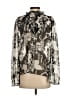French Connection 100% Polyester Silver Long Sleeve Blouse Size XS - photo 2