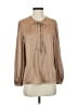 J.Crew 100% Polyester Tan Long Sleeve Blouse Size S - photo 1