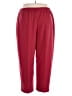 Roaman's 100% Polyester Solid Red Casual Pants Size 26 (estimated) - photo 2