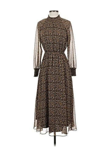 Madewell (Re)sourced Georgette Smocked-Neck Midi Dress in Folktale Paisley (view 1)