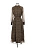 Madewell 100% Polyester Animal Print Brown Casual Dress Size XXS - photo 1