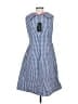 Sara Campbell 100% Polyester Checkered-gingham Blue Casual Dress Size 2 - photo 2