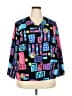 Maggie Barnes 100% Polyester Graphic Black Blazer Size 18 (petite) - photo 1