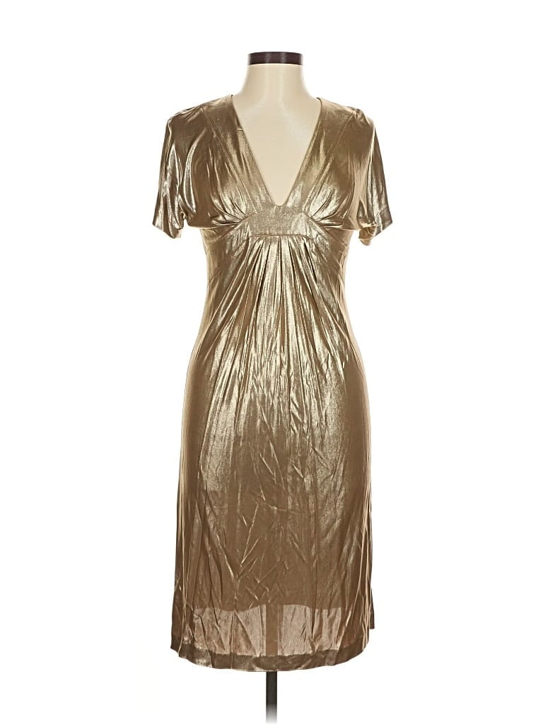 Pre-owned Pollini Cocktail Dress In Gold