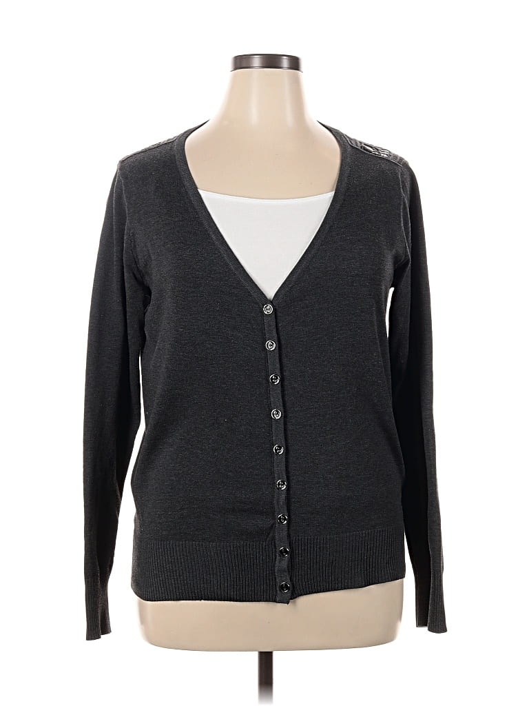 Pre-owned Lapis Cardigan Sweater In Gray