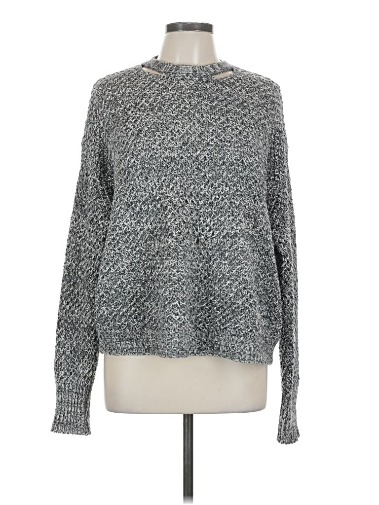 Pre-owned Ella Moss Pullover Sweater In Gray