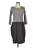 Amadi Color Block Gray Casual Dress Size S - photo 1