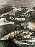Express 100% Polyester Animal Print Black Jumpsuit Size M - photo 3