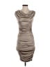 Express 100% Polyester Solid Tan Gray Cocktail Dress Size XS - photo 1