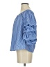 Bleuh Ciel Blue 3/4 Sleeve Blouse Size S - photo 5