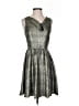 Everly Metallic Silver Cocktail Dress Size S - photo 1