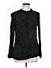 Yessica 100% Viscose Polka Dots Black Long Sleeve Top Size EU 42 / US 12 - photo 1